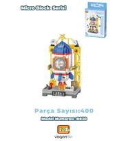Loz Micro Block Serisi Uzay Aracı Figürü 400 Parça Dekoratif Oyuncak Yapım Seti Yapı Blok FFLZ-8830