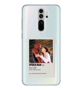 Redmi Note 8 Pro Uyumlu Spider Man Minimalist Poster Desenli Şeffaf Telefon Kılıfı
