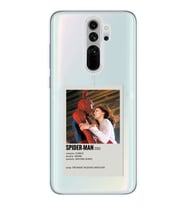 Redmi Note 8 Pro Uyumlu Spider Man Minimalist Poster Desenli Şeffaf Telefon Kılıfı