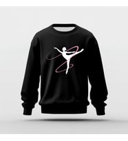 Gymnastic Girl Basic Sweatshirt (Siyah)