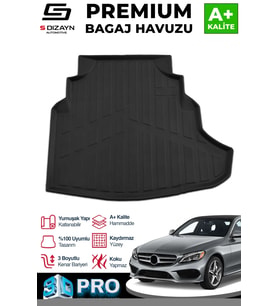 Mercedes C200 W205 3D Pro Bagaj Havuzu 2014-2021 A+ Kalite