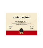 Kırmızı Modern Eğitim Sertifikası Sertifika