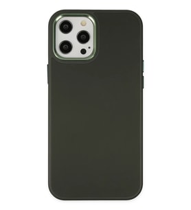 iPhone 12 Pro Max Kılıf Asya Deri Silikon - Koyu Yeşil