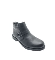 GAMZE - 8195 - İÇİ KÜRKLÜ GERÇEK DERİ BOT - SİYAH - 44