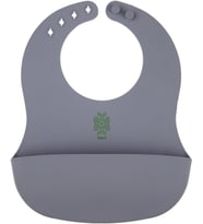 Silicone Baby Bib - Silikon Mama Önlüğü, Gri