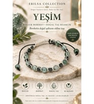 Sertifikalı Bolluk Bereket Şans Kısmet Refah Doğal Taş Bileklik - Yeşim Taşı