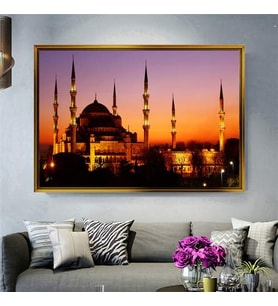 Altın Çerçeveli dekoratif tablo a42 (Gold)