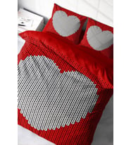 Çift Kişilik Nevresim Takımı Sık Dokuma Pamuk Saten 3d Özel Tasarım Woven Heart