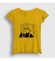 Presmono Kadın Sarı Killua Anime Hunter X Hunter T-Shirt 238811tt (Sarı)