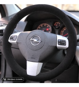 Opel Zafira B Direksiyon Kılıfı Alcantara Süet Monza Black Serisi Siyah 2005 - 2014