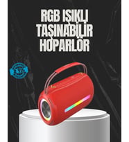 20W Güçlü Ses Çift Sürücülü RGB LED Işıklı Bluetooth 5.3 Hoparlör