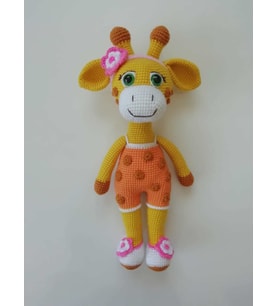 Süslü Zürafa Amigurumi Organik Oyuncak