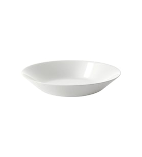 20 cm Beyaz Derin Çukur Cam Yemek Tabağı Seti, 4 Adet