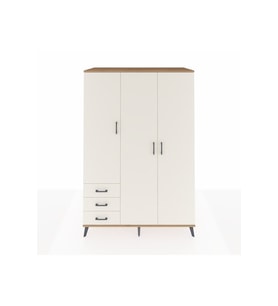 Kronos Dolap 6 Raflı 3 Çekmeceli Tek Askılı 132x59x195 Çam-Aytaşı/Aytaşı