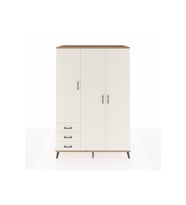 Kronos Dolap 6 Raflı 3 Çekmeceli Tek Askılı 132x59x195 Çam-Aytaşı/Aytaşı