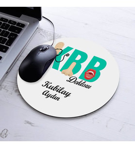 İsimli KBB Dokturu Temalı Yuvarlak Mousepad
