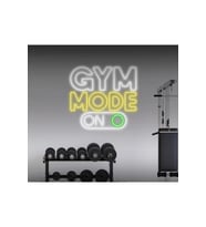 GYM MODE ON Yazılı ve Şekilli Neon Tabela