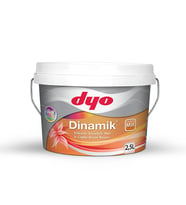 DYO (7194) TOZ DUMAN 2,5LT DİNAMİK MAT SİLİKONLU SİLİNEBİLİR İÇ CEPHE DUVAR BOYASI