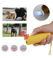 Ultrasonik Köpek Eğitim ve Uzaklaştırma Cihazı - El Fenerli, Taşınabilir, Köpek Kovucu (Sarı)
