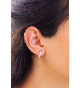 Dorika Model Halka Gümüş Küpe 16-mm 201020851 (Gümüş)