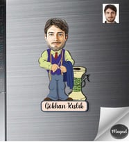 Kişiye Özel Terzi Erkek Ahşap Magnet -1