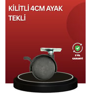 Sessiz Dönen Kilitli Mobilya Tekerleği 4 cm