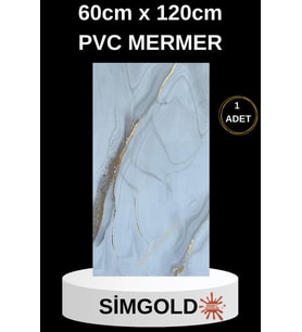 Alternatif Kaplama UV PVC Mermer Panel SimGold 1 Adet 60x120cm Ev Ofis Otel Duvar Kaplama Paneli