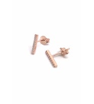 Gümüş çubuk model rose küpe dp14z2 (Rose)