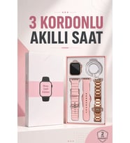 Akıllı Saat Amoled Ekran 3 Kordonlu Aksesuar Hediyeli Sesli Görüşme