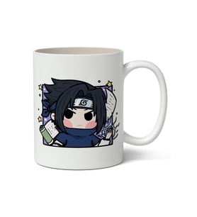 Naruto Sasuke Uchiha Avatar Anime Baskılı Beyaz Kupa Bardak