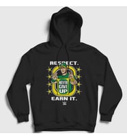 Presmono Unisex Siyah Never Give Up Güreş Wwe John Cena Kapüşonlu Sweatshirt 498638tt