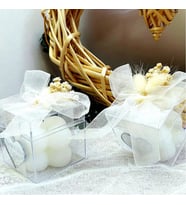 30 Adet Bubble Mum Söz Nişan Nikah Hatırası Organze Kurdelalı-