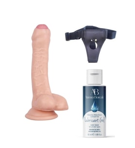 Belden Bağlamalı Kayganlaştırıcı Set Noctis 18cm Realistik Dildo No:100