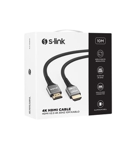 S-LINK SLX-HD4K10 10 Mt Metal v2.0 4K (4096*2160) 60Hz HDMI Kablo