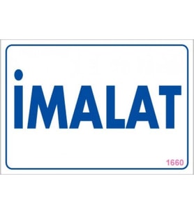 Pvc Levha quot;İmalatquot; 17,5*25 cm
