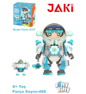 Jaki Space Quest Serisi Mavi Astronot-JK9107(488 Parça) Oyuncak Yapım Seti