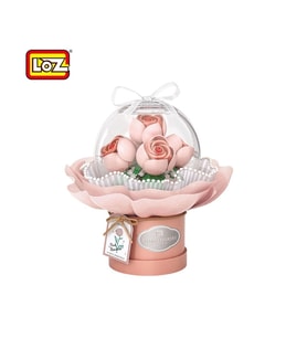 Mey İthalat® LZ-1298 LEDLİ PEMBE GÜL BUKETİ 285 PARÇA BLOCK OYUNCAK