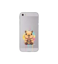 Iphone 5 ile Uyumlu Splash Kapibara Tasarımlı Şeffaf Silikon Kılıf