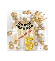Kral Taçlı 1*2*3*4*5*6*7*8*9 Yaş Doğum Günü Balon Seti