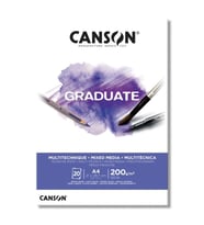 Canson Graduate Mixed Media White Çok Amaçlı Blok 200 gr. A4 20 yp. 