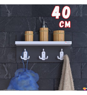 Modilayn KEDİ 9 Kancalı Banyo Askısı 3' lü Set (36,4x18 cm) Şık Tasarım Ekstra Düzen ve Yer Tasarrufu