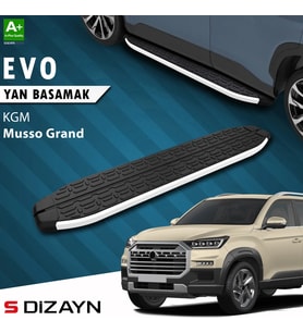 S-Dizayn KGM Musso Grand Evo Aluminyum Yan Basamak 213 Cm 2026 Üzeri A+ Kalite