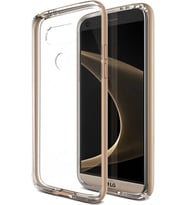 LG G5 ile Uyumlu Crystal Bumper Serisi Kılıf - Shine Gold