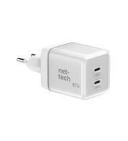 Nettech NT-HCH12 PD+QC GaNPrime 67W Şarj Aleti (Beyaz)