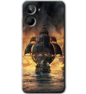 Realme 10 4G Kılıf HD Desen Baskılı Kılıf - Siyah İnci