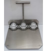 3 Kalıplı Empanada, Sambousek, Börek, Poğaça, Mantı Kalıplama Hamur Kapatma Makinesi - 10 cm ERGAL Çelik Alüminyum Kalıp - 316 SS Paslanmaz Çelik