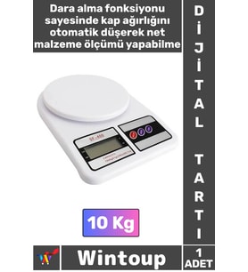 #Tartı Elektronik LCD Ekran 1 Gr Hassas Ölçüm Diyet Sporcu Mutfak Tartısı Şık Dijital Terazi 10 kg