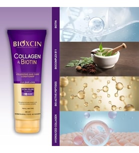 Collagen & Biotin Hacim Veren Saç Bakım Kremi 250 Ml – İnce Telli Hacimsiz Saçlar İçin Dolgunlaştır