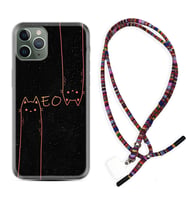 Apple iPhone 11 12 13 14 Pro Max Kılıf Boyun Asklı Rasta Silikon Meow 1657
