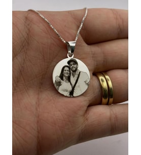 925 ayar gümüş kişiye özel baskılı kolye
